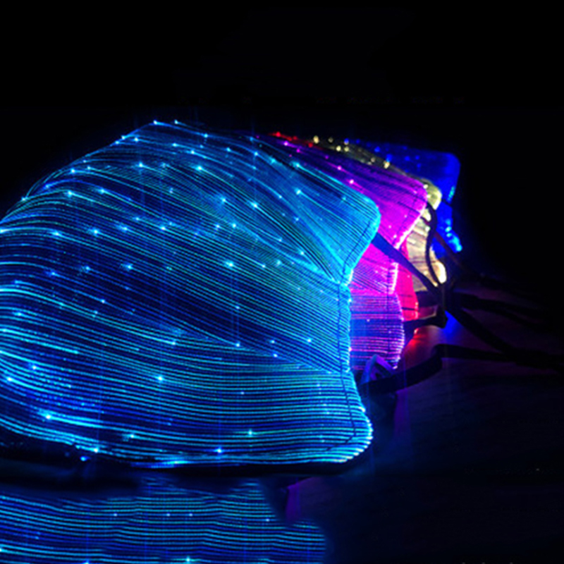 LED Colorful Luminous Jumping Mask, USB Charge Color Changing Flashing Mask